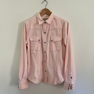 Roper Vintage Style Pink Pearl Snap Blouse